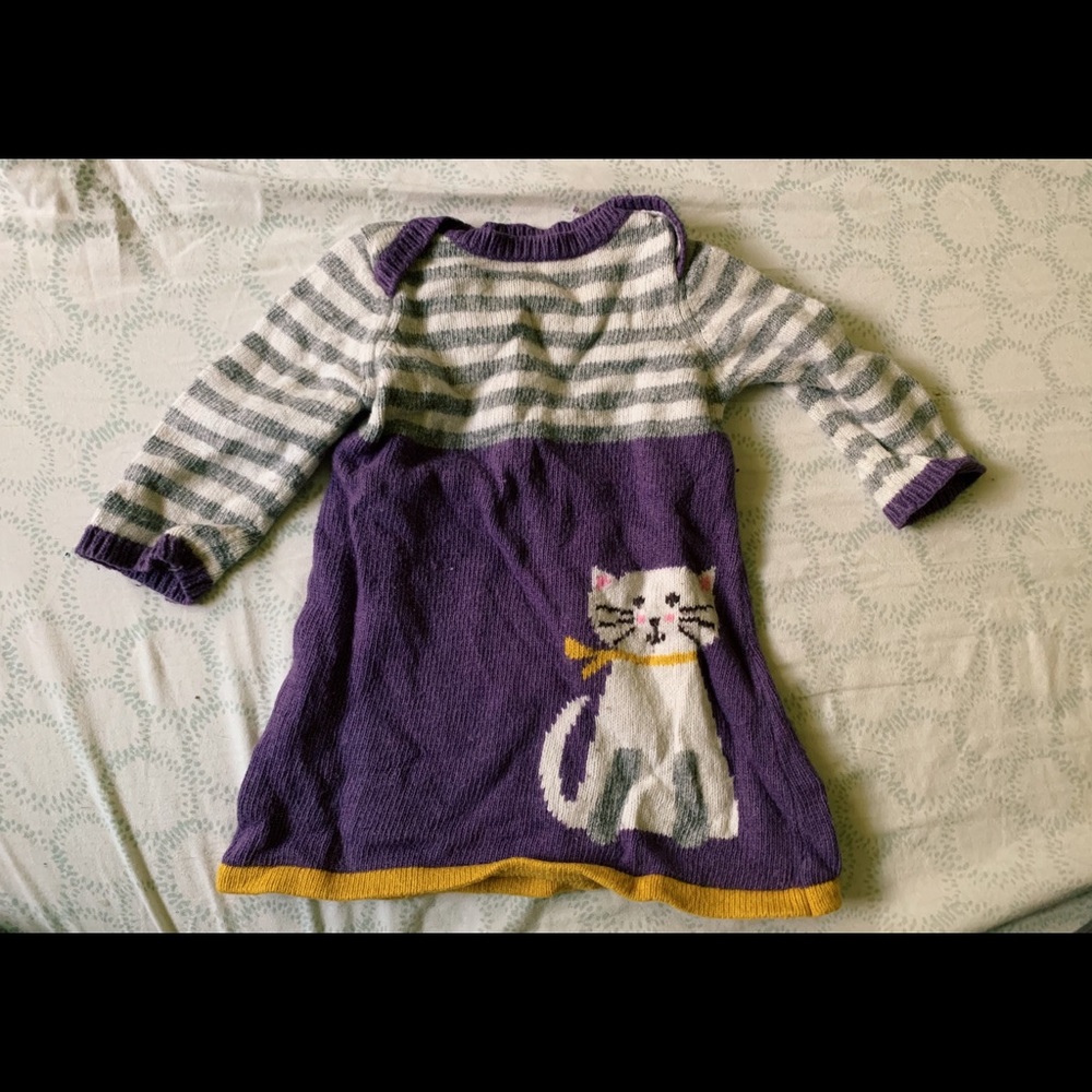 Baby Boden kitty sweater dress